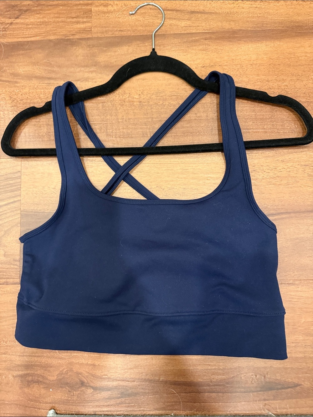 J Crew Navy Cross-Back Sports Bra